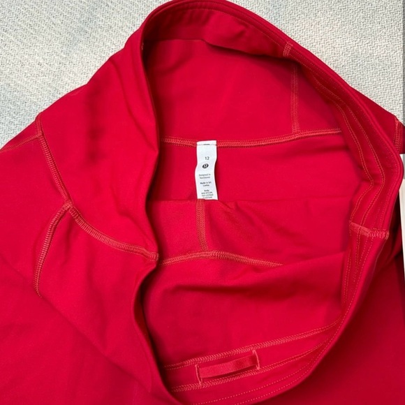 Lululemon Base Pace High Rise Shorts Dark Red 12 NWOT Rare - Picture 3 of 5